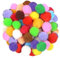 TOAOB 300 Stück Pompons zum Basteln 4 cm Bunte Groß Pompom Flauschigen Pompons Bälle Plüsch set Bälle Kunst Bommel für Lustige DIY Kreative Handwerk