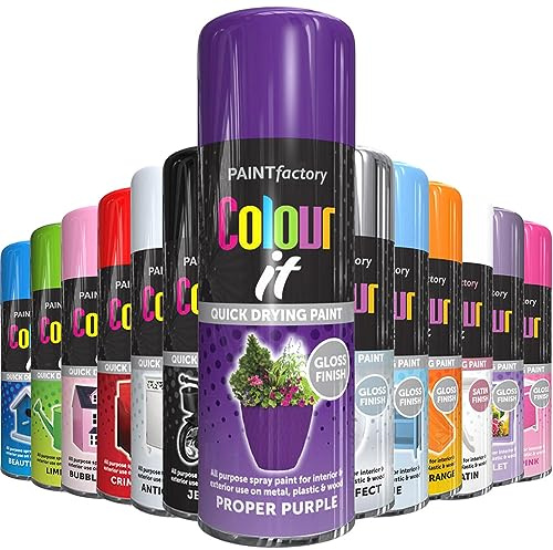AlezyB 1x Proper Purple All Purpose Spray Paint 400ml Professional Quality and Fantastic Finish, Interior, Exterior, Household Multipurpose Spray for Metal | Plastic | Wood | Glass