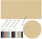 rngcpto Sonnensegel 3x5m Wasserdicht, UV-Schutz, Sand Beige, Segeltuch, Rechteckig mit Ösen, Balkon, Terrasse, Garten