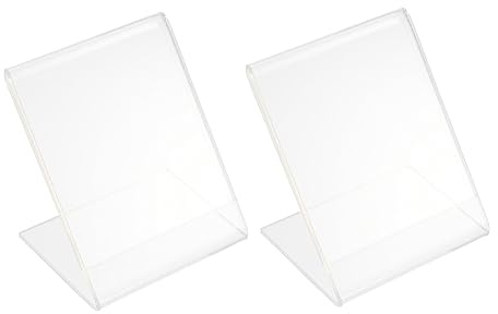 BELLIFFY 4 Pz Qr Code Porta Segnaletica Trasparente Porta Codice Qr Supporto Per Menu Da Tavolo Titolari Di Carte Di Nome Porta Segnaletica Da Tavolo Supporto Per Display Del Menu Plastica