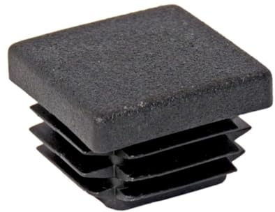 Tappo a Lamelle Quadrato in Plastica (Polietilene), Inserto Alettato per Chiusura Tubi Quadri, Piedino per Sedie, Sgabelli, Tavoli - 30 - Nero - 10 pezzi - Plastic Hardware Store