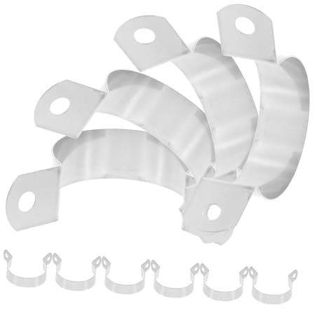 HAMPPLIES 10 pezzi Morsetti Tubi in Acciaio Inox Staffe U Resistenti per Tubi Acqua e Robusta per Fissaggio Stabile e Antivibrazione per Impianti Idraulici e Elettrici