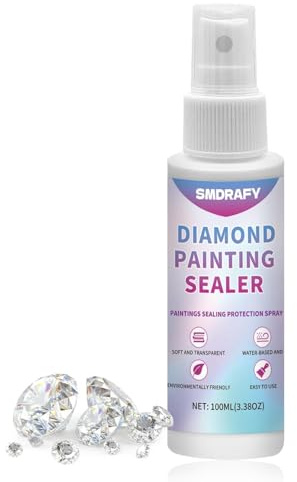 Scellant pour Peinture Diamant, Colle Diamond Painting, 100ml Accessoire de Peinture Diamant, Utilisé pour la Peinture au Diamant, Transparent Après Séchage, Les Images Brillent de Mille Feux
