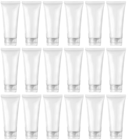 FOMIYES 30 Piezas Unidades Tubos Plásticos Vacíos con Tapa Abatible Botellas Recargables para Viaje Dispensadores Seguros para Champú Loción y Limpiador Facial Envases Compactos para