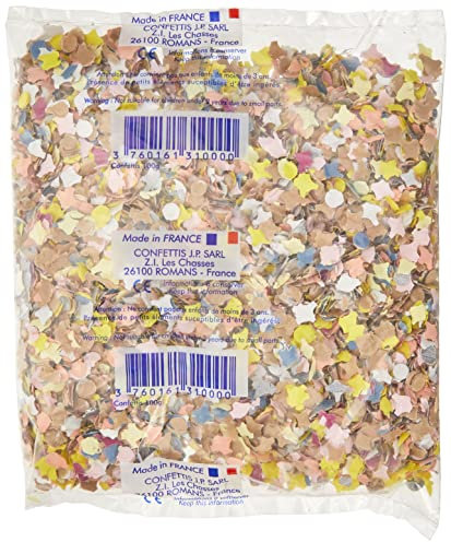 P'TIT CLOWN - 31315 - Confettis en Papier - Fêtes d'Anniversaires, Nouvel An, Noël, Marriage, EVJF, EVG - Multicolore - 100 g