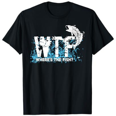 Funny WTF Where is The Fish Fishing Fishermen Vintage Shirt T-Shirt