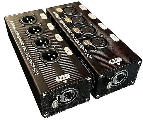 Freerirton 1 Paire D'Extension de Câble Audio XLR 4 Canaux 3 Broches et sur Réseau 1 Mâle + 1 Noir