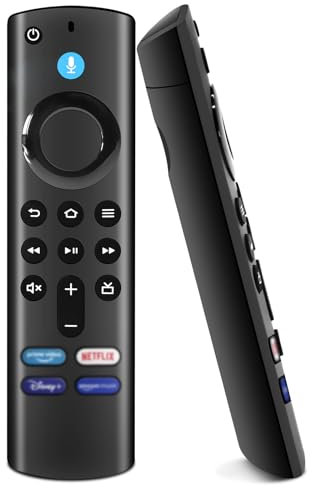 Suoxiom Ersatz Sprach Fernbedienung (3rd Gen) mit Fernbedienung Ersatz für Smart Fi-re Tvs S-tick(4k, 2nd Gen, 3rd Gen, Lite), für AMZ Smart Tvs Cube (2nd Gen, 3rd Gen)