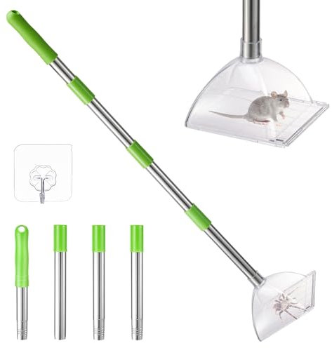 ADDLIVE Atrapador de Arañas, Atrapa Insectos Vivos con Mango Largo, Atrapa Arañas, Bug Catcher, Trampa de Araña, Adecuado para Capturar y Liberar de Forma Segura Insectos como Arañas