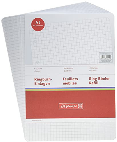 Brunnen 1066332 Ringbucheinlagen (A5, kariert, 100 Blatt, 70 g/m²) 1066332 Ringbucheinlagen (A5, kariert, 100 Blatt, 70 g/m²) (A5, kariert, 1 Stück)