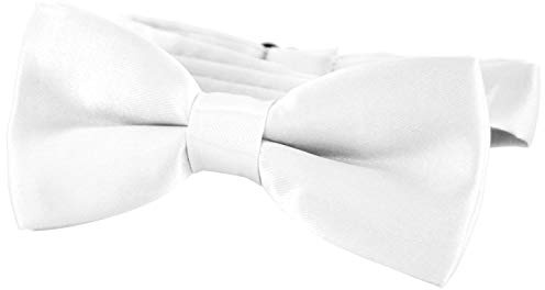 DonDon stilren barn pojkar fluga färdigknuten och längdjusterbar 9 x 4,5 cm glänsande med siden-look