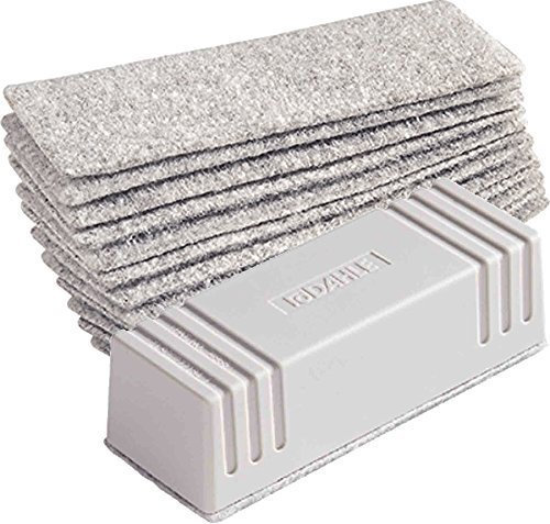Dahle 95099 Wischer (magnetisch) grau + 12 Ersatzfilze - Set