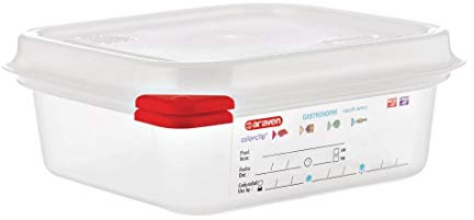 Araven Polypropylene 1/6 Gastronorm Food Storage Containers 1.1Ltr (Pack of 4) - [GL264]