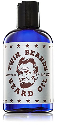 Twin Beards Sandalwood Natural Beard Oil for Men | Vitamin E for Healthy Skin Care | Conditions for a Soft & Full Beard | Sandalwood & Jojoba Oil | 120 ml
