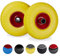 Relaxdays, gelb-rot Sackkarrenrad Set, pannensicher, 3.00-4 Vollgummireifen, Stahlfelge, 25mm Achse, 100 kg, 260x85mm, 2x, 10026071_960