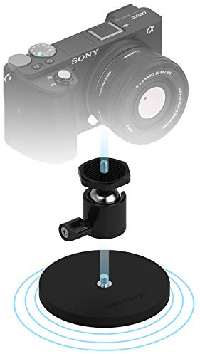 SABRENT Magnetic Camera Mount 88mm - 55KG with 360 Degree Rotation Ball Head, Powerful Magnet with 1/4 Screw Thread, Camera Mount for action cam, Insta360, OSMO, Blink, DSLR, GoPro, etc (CS-MG88)