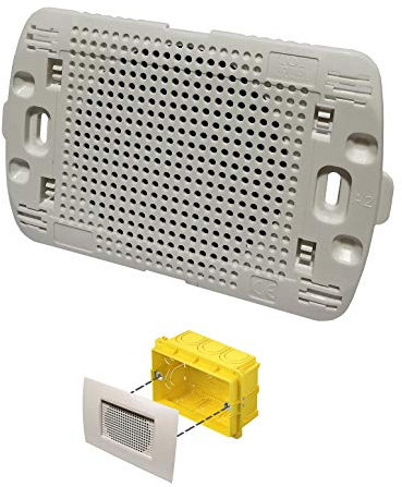 Diffusore audio sonoro da incasso per scatola cassetta 503 a parete altoparlante bianco placca living light incluso LN4703 per amplificatore