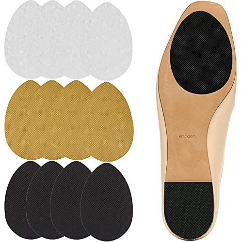 Crazy Bean 6 Paia Antiscivolo Per Scarpe Per Uomo e Donna Usura Ridotta Della Suola ed Efficace Resistenza allo Scivolamento 2 nere + 2 gialle + 2 bianche