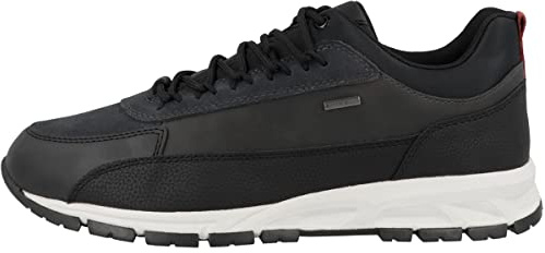 Geox U Delray B Abx B, Sneakers, Uomo, Nero Grigio Black Anthracite, 40 EU