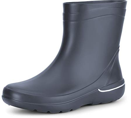 Ladeheid Botas de Agua en EVA para Mujer Botas de Lluvia Impermeables de Goma con Suela Antideslizante Zapatos de Agua Botines para Mujeres LA-CA-07 (Azul Marino, 37 EU)