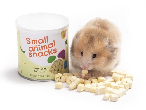 Niteangel Hamster Snack & Treats Toy - Small Animal Natural Treat for Dwarf Syrian Robo Hamsters Gerbils Mice Degus or Other Small-Sized Pets (Freeze-Dried Tofu 5mm - 0.7oz (20g))