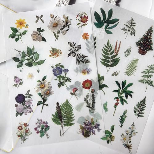 Ta Merry Scrapbook Stickers 30 Blatt and papier 20 Blatt，Bullet Journal Aesthetic Zubehör Washi Sticker Vintage Stickerbuch Erwachsene Aesthetic Set für Fotoalbum，Scrapbooking，Journal（Past nostalgia）