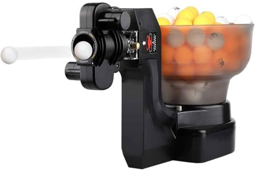 Tischtennis-Roboter-Ping-Pong-Maschine mit FernbedienungRoboter-Trainingsmaschine, Ping-Pong-Ball, Tennistraining, individuelle Drehung, Frequenz, Ballgeschwindigkeit, Rotationsintensität, Landung