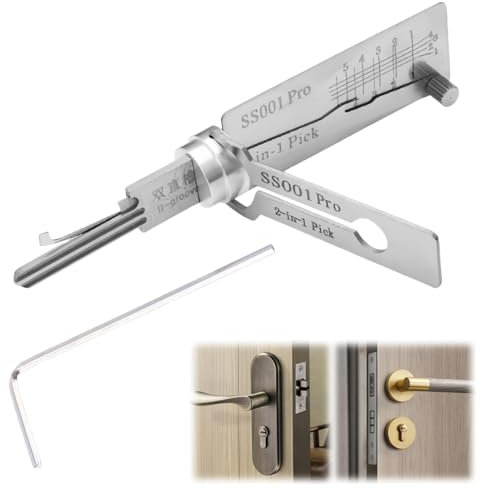 Master Lock Pick and Key Decoder Set - Professional Auto Lock Picking Tool (SS001 Pro)