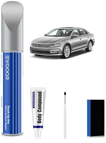 (LA7W/8E) Kit de réparation peinture automobile Reflex argent métallisé avec effaceur de rayures pour Volkswagen/VW, Réparation des rayures pour voiture, Solution rapide et facile pour la réparation
