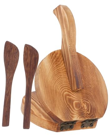 JECOMPRIS Prensa De Masa De Madera Para Empanadillas y Masa Hervida Ligera y Duradera Uso Doméstico y Cocina Juego Cuchillo Para Empanadillas