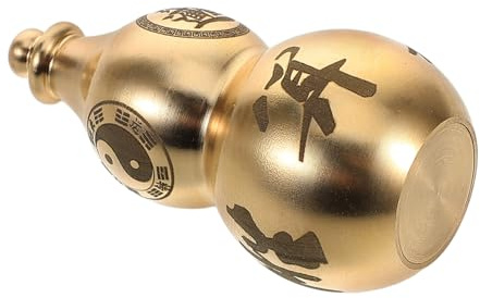 STOBAZA Brass Gourd Statue Decorative Ornament Elegant Vintage Design, Versatile Decor Symbolizing Wealth and Prosperity for Desks and Bars, Housewarming Present