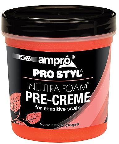 Ampro Pre-Creme Base for Sensitive Scalp - Wax Enhanced with Petroleum Jelly - Formulated to Protect Your Scalp During Chemical Processing - Relieves and Soothes Scalp Discomfort - 12.5 oz