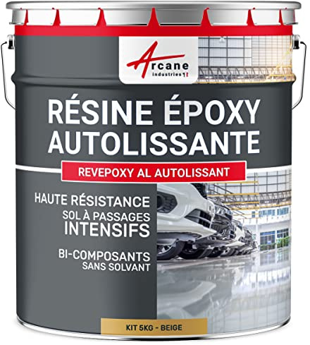 Résine Époxy Sol Autolissante Carrelage et Béton 5 kg Beige