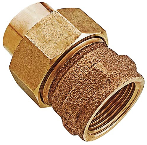 MegaHaustechnik Löt Fitting 4340G Verschraubung konisch metallisch dichtend i-IG Muffe zum Löten für Kupfer Rohr Außendurchmesser 22mm mit 1 Rohr Zoll Innengewinde Anschluss Trinkwasser geeignet