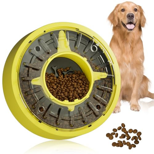 RDJ-DISPENSER Hundespielzeug Intelligenz Hundenapf für Große, Mittlere, Kleine Hunde Intelligenzspielzeug für Hunde Rotation Futterspielzeug IQ verbessern Interaktives Hundespielzeug