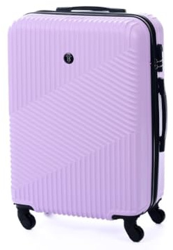 BERTOO Milano XL Koffer 70L, hellvioletter ABS-Hartschalenkoffer mit 4 abnehmbaren 360°-Rollen und optionalem TSA-Schloss