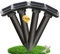 Repelente Solar para Topos, Ahuyentador de Topos, Repelente de Hormigas Reina para jardín y Camping, Gopher, Repelente de Serpientes Topos, Gopher y Otros Repelentes de Topos - 4 Piezas