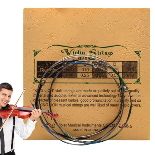 Violinsträngar, violinsträngar, violinsträngar, violinsträngar, fylligt ljud, massiv stålkärna, handgjorda strängar för fiolinstrument för lärningsstudenter