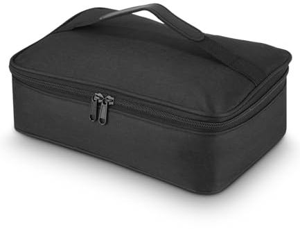 Yoxovo Kühltasche Klein Isolierte für Männer Frauen, Isoliertasche Tragbare Kühlbox,Faltbar Lunchbox Lunchtasche für Herren Damen für Picknicks Arbeit, Schwarz 4L