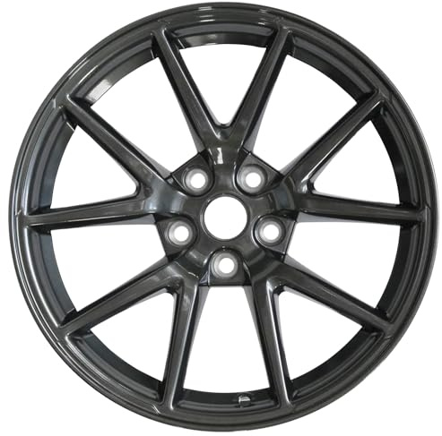 HOLUEKU New Single 18 x 8.5 18 Inch Dark Charcoal Premium Aluminum Alloy Wheel Rim Fits for Tesla Model 3 2017 2018 2019 2020 2021 2022 2023, 96276 OEM Design Replacement Rim, ALY96276U35N