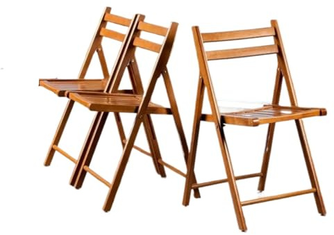 YGLEEULI Set 4 sedie pieghevoli in teak, 17,64 x 20,1 32,28 Sedia per visitatori(Teak)