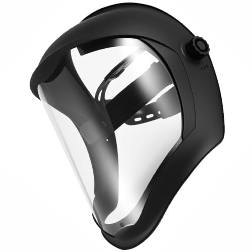 ZONJIE Visera de protección facial biónica con 8 infrarrojos | Juego de visera de cara completa ajustable Mecanismo de bloqueo Asiento cómodo Compatible con gafas y respirador