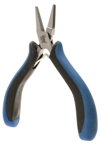 The Beadsmith Ergonomic Flat Nose Pliers – 5 inches (127mm) – Comfortable Ergonomic Grip, Double-Leaf Springs & Polished Steel Head – Extra-Fine Tips for Precision to Medium Level Work