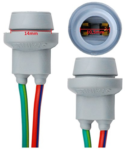 Lot de 2 W5W T10 194 W3W Support de Douille Ampoule caoutchouc Connecteur T10 W5W WY5W Adaptateur Prise Phare Lampe feux clignotant stationnement éclairage plaque Immatriculation 3 et 5 Watt L&P B578