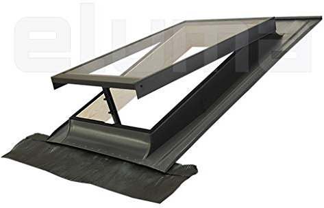 Lucernario - Finestra per tetto BASIC VASISTAS Vetro singolo Temperato 4 mm/Finestra per uscita sul tetto/Made in Italy (48x72 Base x Altezza)