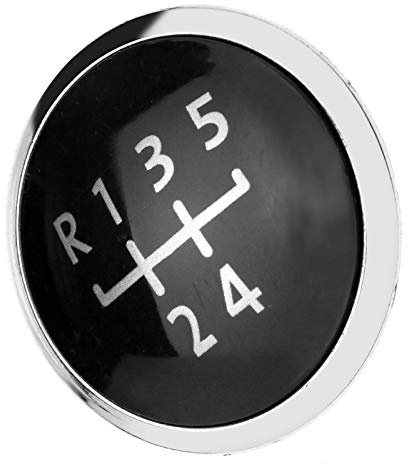 YINETTECH - Pomo de palanca de cambios redondo cromado de 5 velocidades