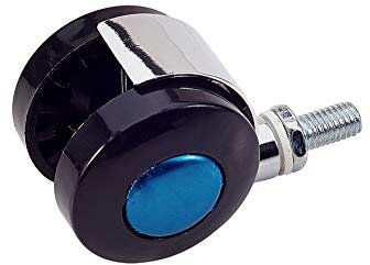 MroMax Office Table Chair 1.6 Inch Dia Alloy Swivel Twin Wheel Trolley Caster Black with Brakes/no Brakes