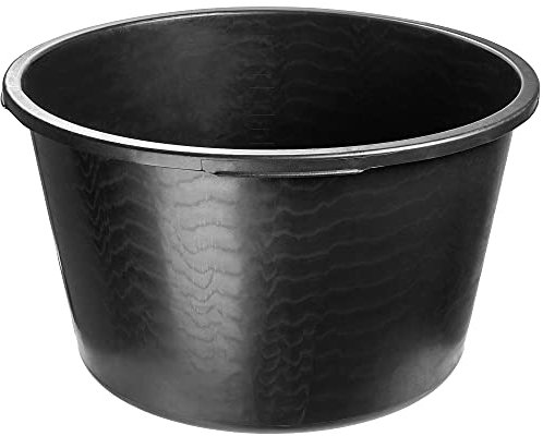 KADAX Cubo para mortero, cubo de construcción, cubo de mortero estable para jardín, obra, cubo redondo de plástico, cubo de hormigón con asas, cubo de cemento, mortero (90 L)