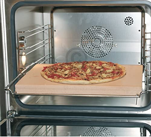 Pizzastein aus Schamott für Backofen 400x300x30 mm Brotbackstein für Brot, Flammkuchen und Pizza wie aus dem Holzofen