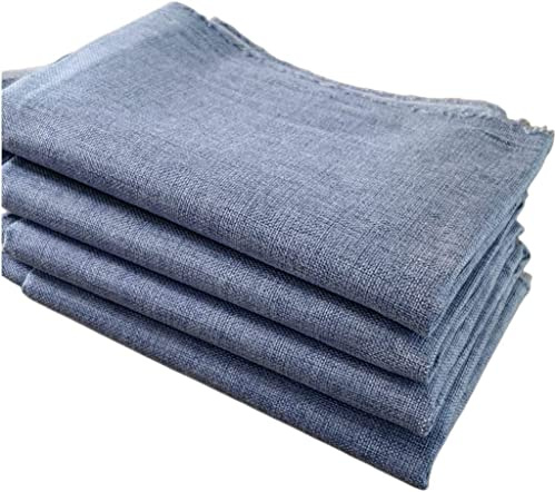 TinaKim Upholstery Fabric for Chairs, Reupholstering Furniture Couch Material (Dark Blue 21, 10 Yard)